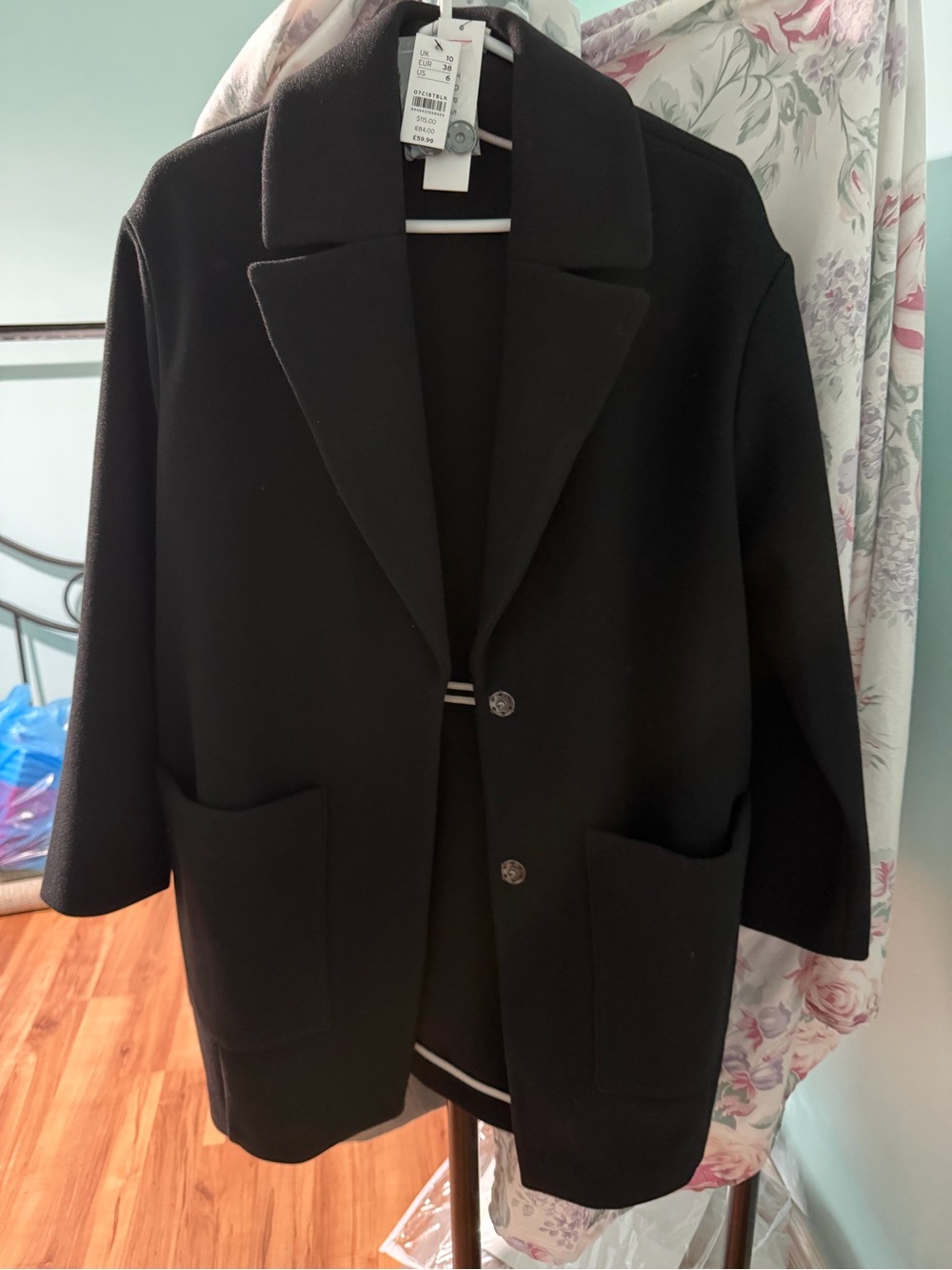 Topshop Black Women’s Tailored Coat